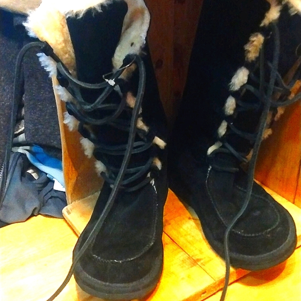 Ugg Lace up tall boots  Size 6